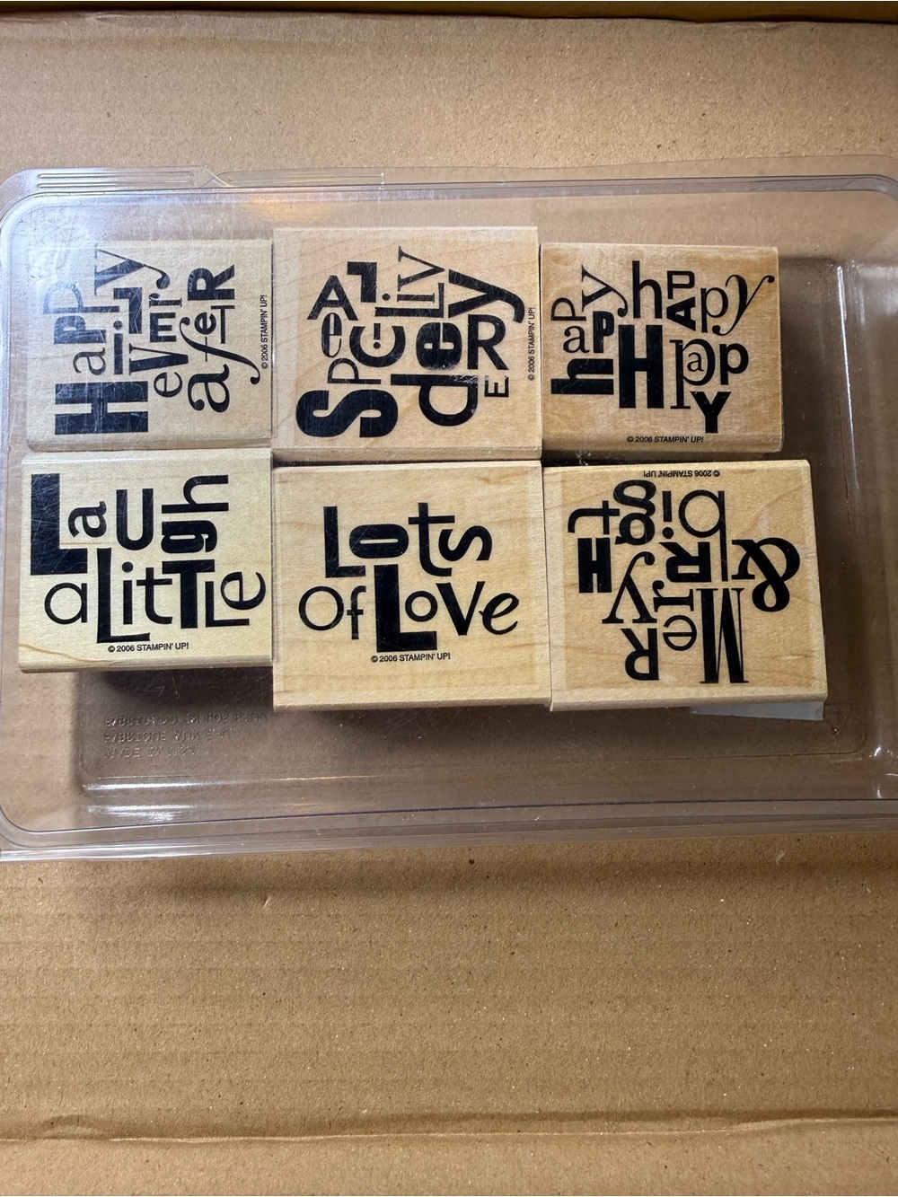 Stampin' Up! Alphabet Soup Full Set Wooden Sentiment Stamp Set